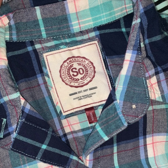 Plaid Button-Up - Picture 3 of 4